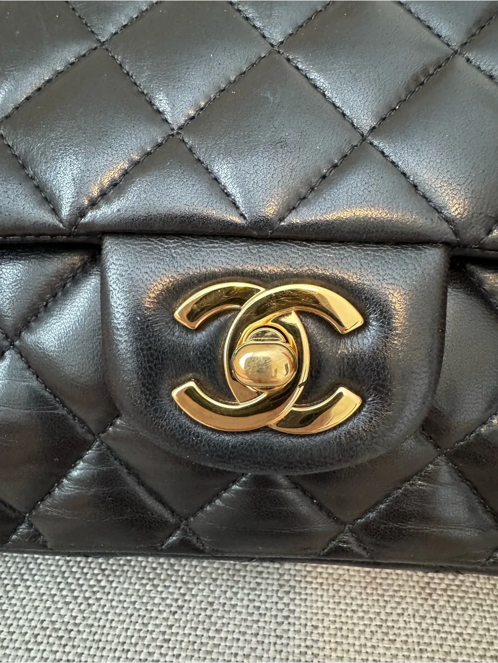 Chanel Medium Black Lambskin Classic Double Flap Bag